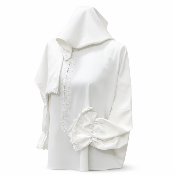 جلال صلاة مع شيلة متصلة باللون الأبيض